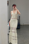 SWAYING/KNIT Cutout Striped Tank Dress SW22SSL15 Yellow/White